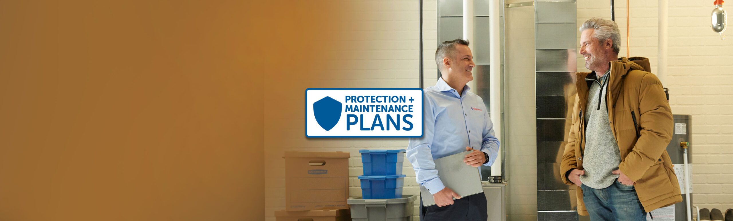 Protection + Maintenance Plans with reliance home comfort advisor and homeowner