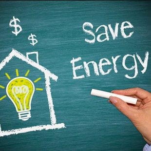 Energy efficient HVAC system - Light bulb with save energy 