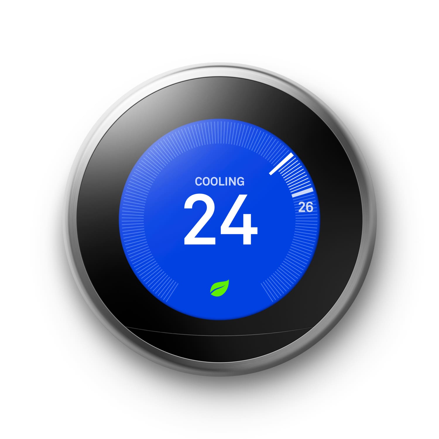 Google Nest Learning Thermostat set to cooling