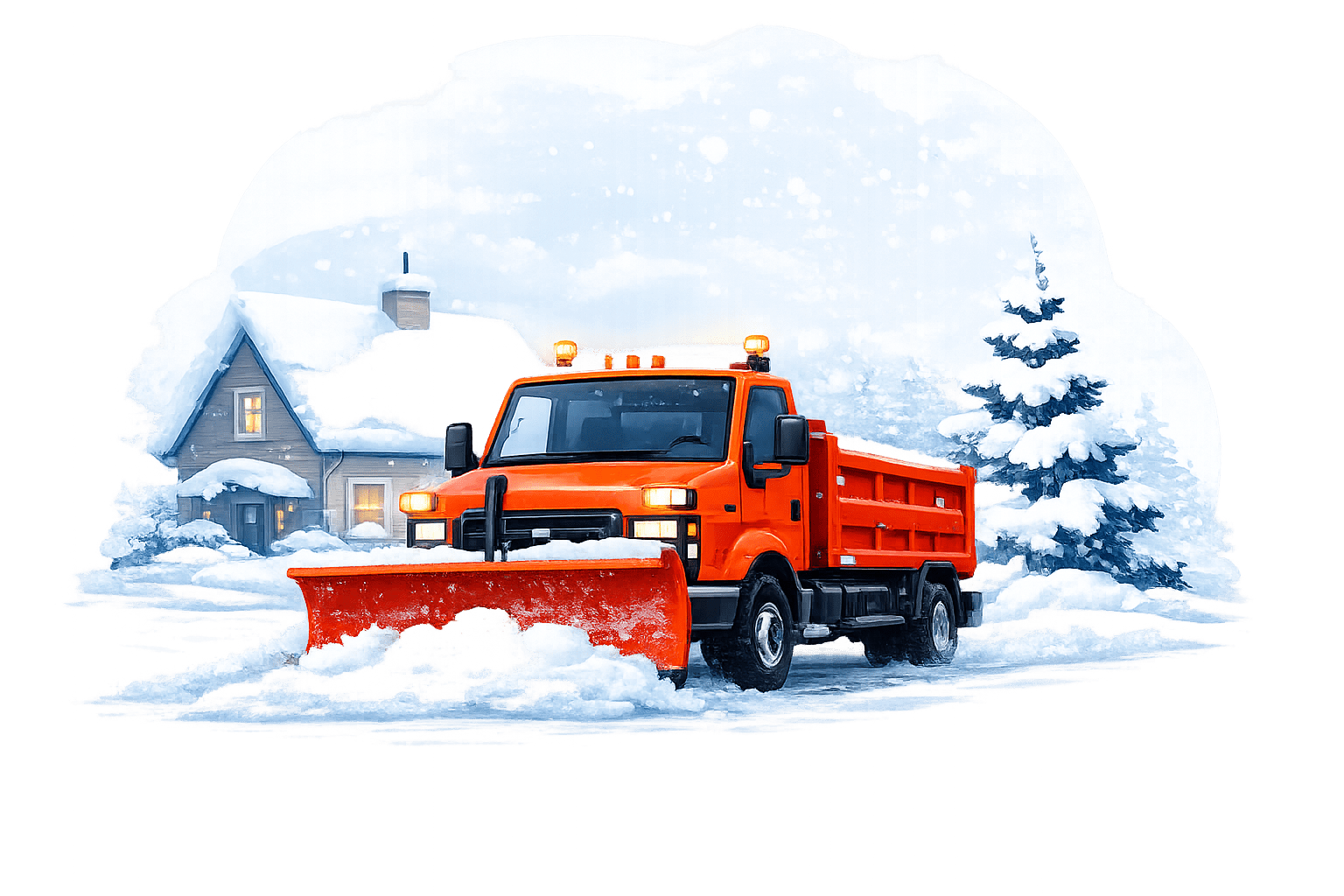 Snow removal service illustration